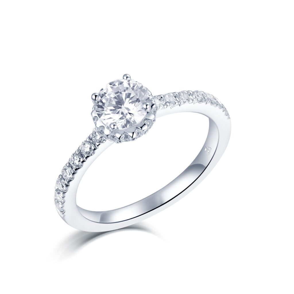 Harmony – Haloring i 950 Platina med diamant