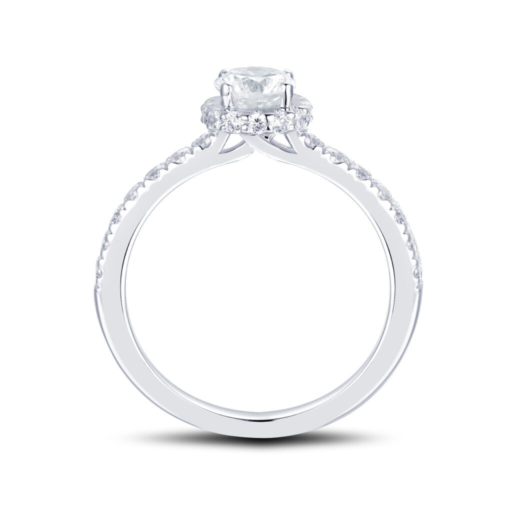 Harmony – Haloring i 950 Platina med diamant