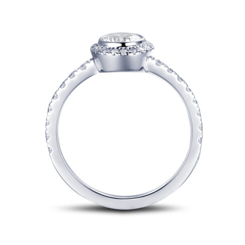 Isadora – Haloring i 18k Vitguld med diamant - Bild 2