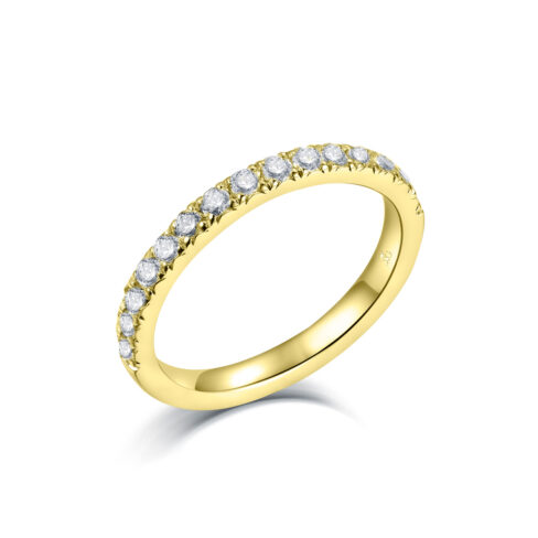 Isla – Elegant alliansring i 18k Gulguld med diamanter
