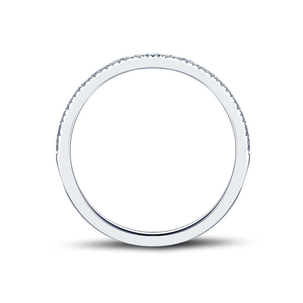 Isla 0.21 carat – Elegant Halvallians i 18k Vitguld med diamanter