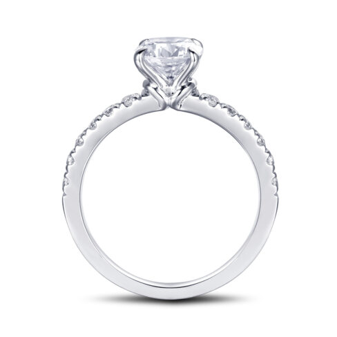 Ivy – Sidostensring med diamanter i 18k Vitguld - Bild 2
