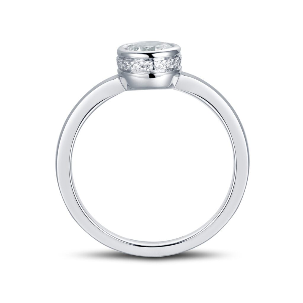 Jasmine – Bezel i 950 Platina med diamant