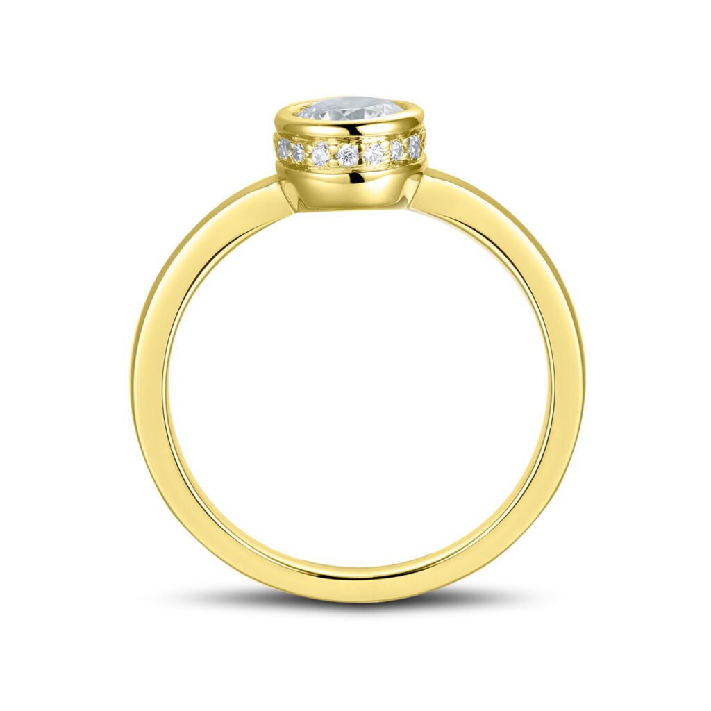 Jasmine – Bezel i 18k Gulguld med diamant