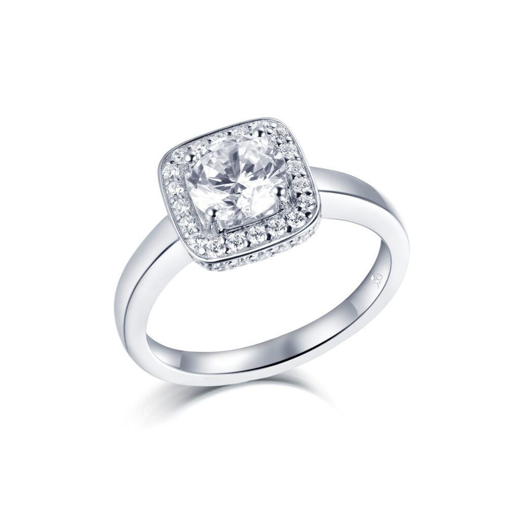 Jolin – Haloring i 950 Platina med diamant