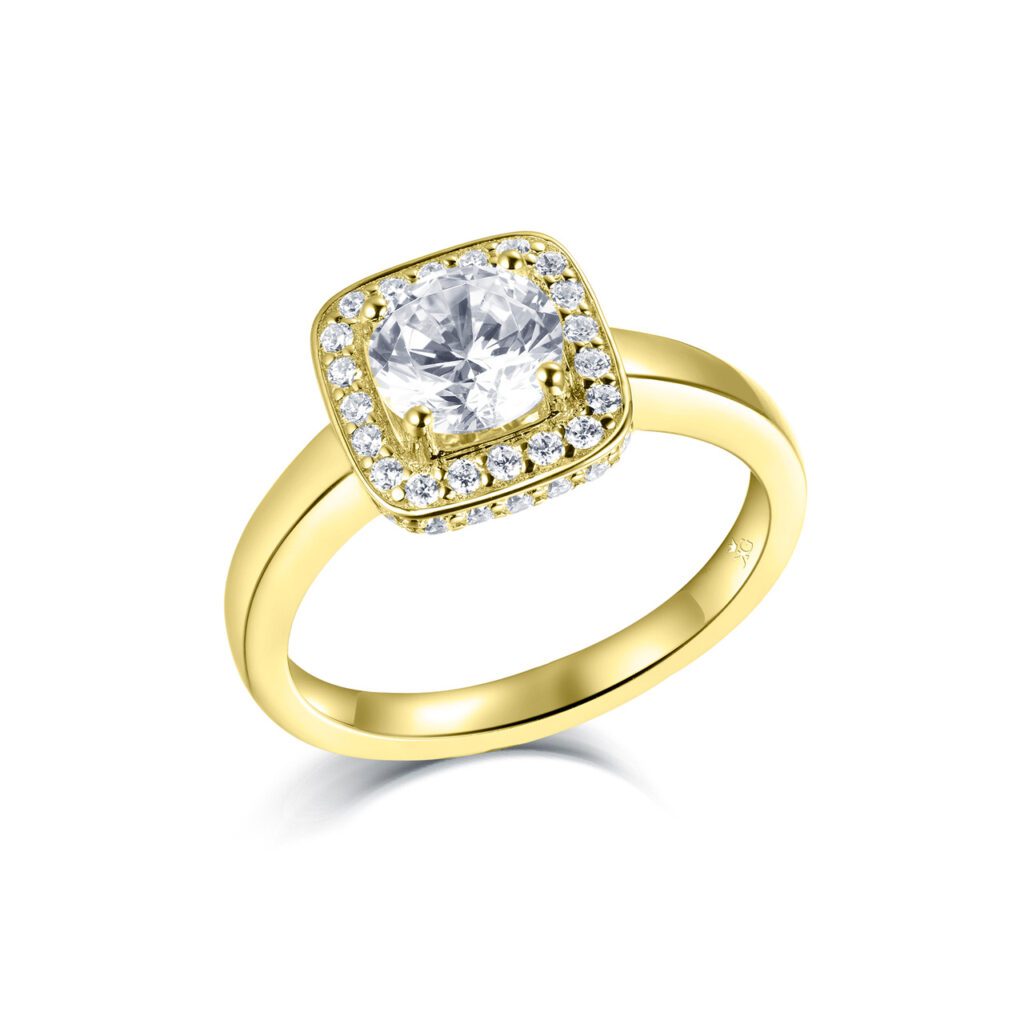 Jolin – Haloring i 18k Gulguld med diamant