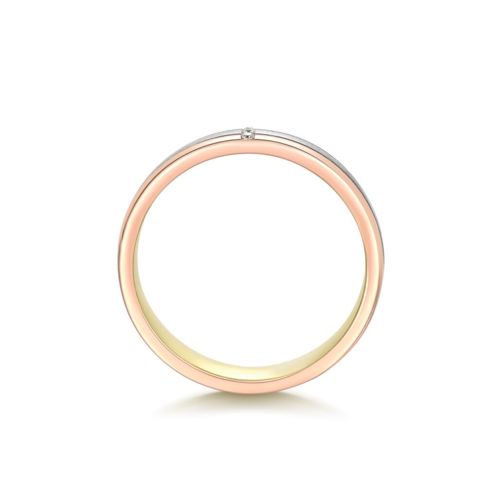 June – Flerfärgade ringar i 9k Vitguld