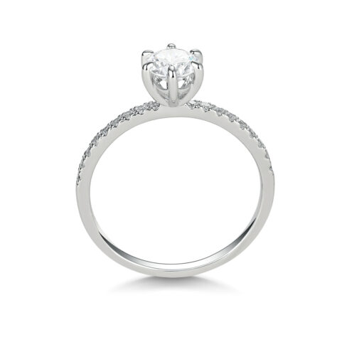 Kyla – Sidostensring med diamanter i 950 Platina - Bild 2