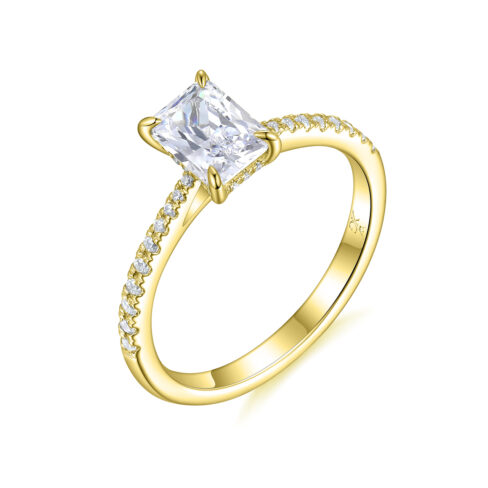 Livia – Sidostensring med Diamanter i 18k Gulguld