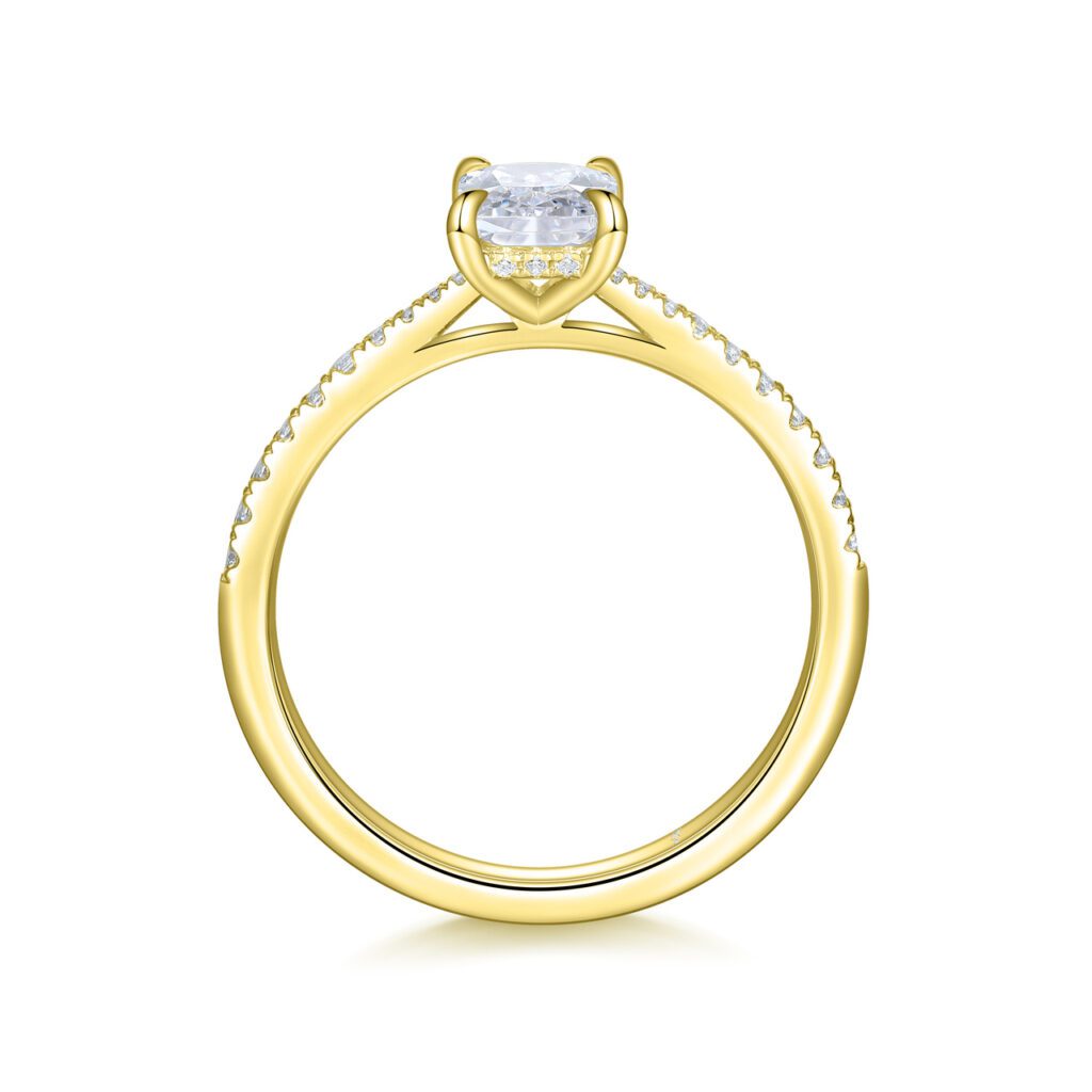 Livia – Sidostensring med Diamanter i 18k Gulguld