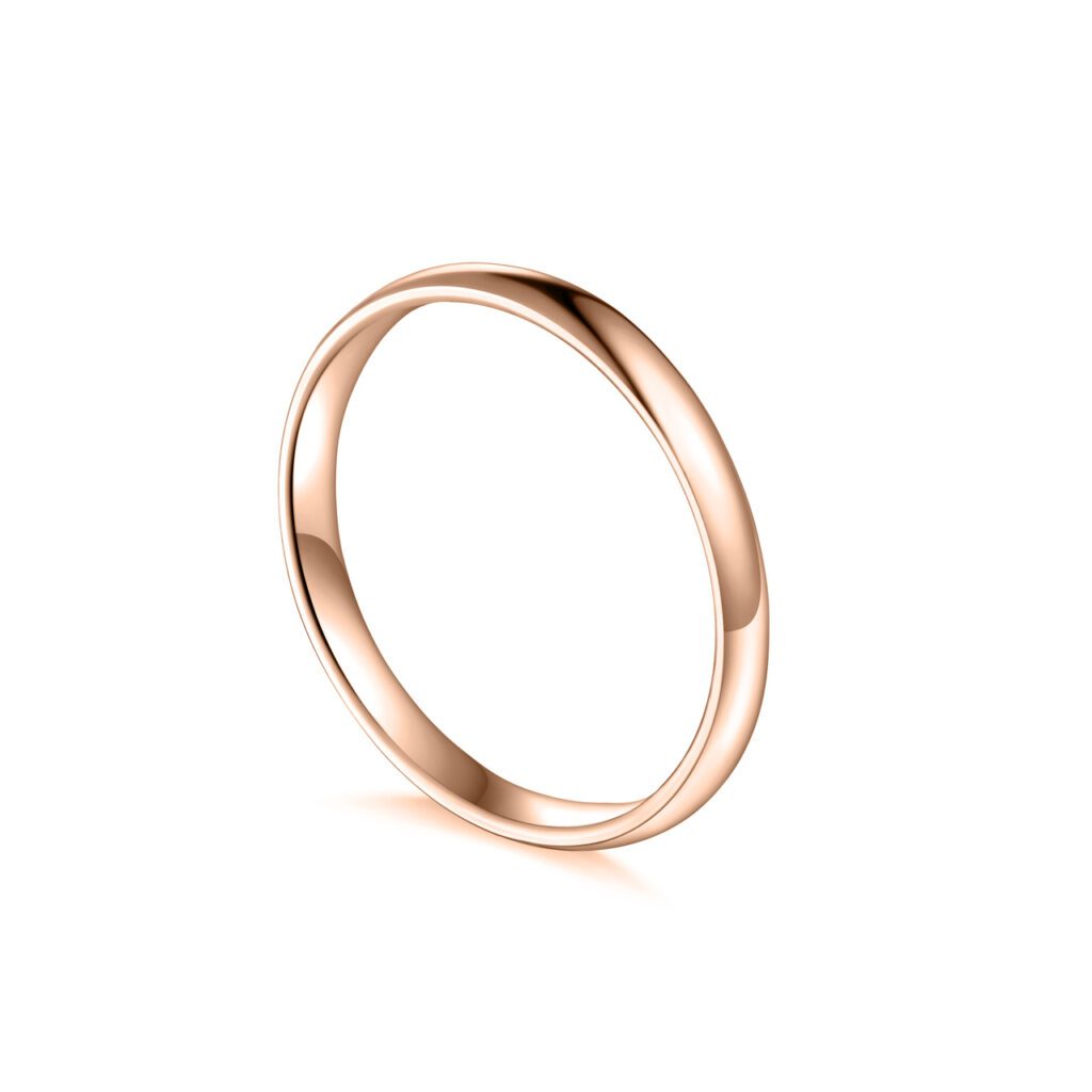 Lova – Slät ring i 18k Roséguld