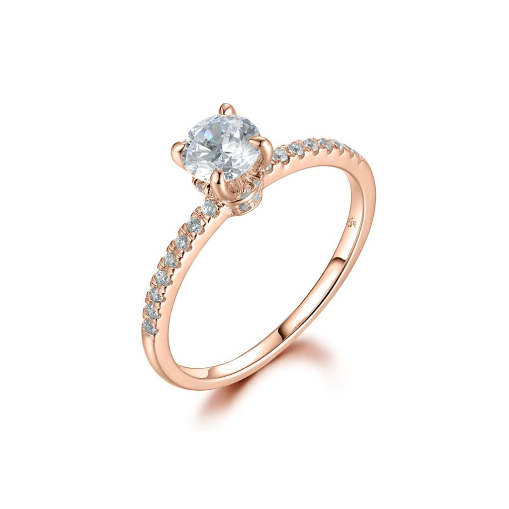 Lyric – Sidostensring med diamanter i 18k Roséguld