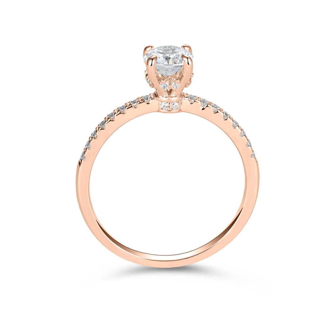 Lyric – Sidostensring med diamanter i 18k Roséguld
