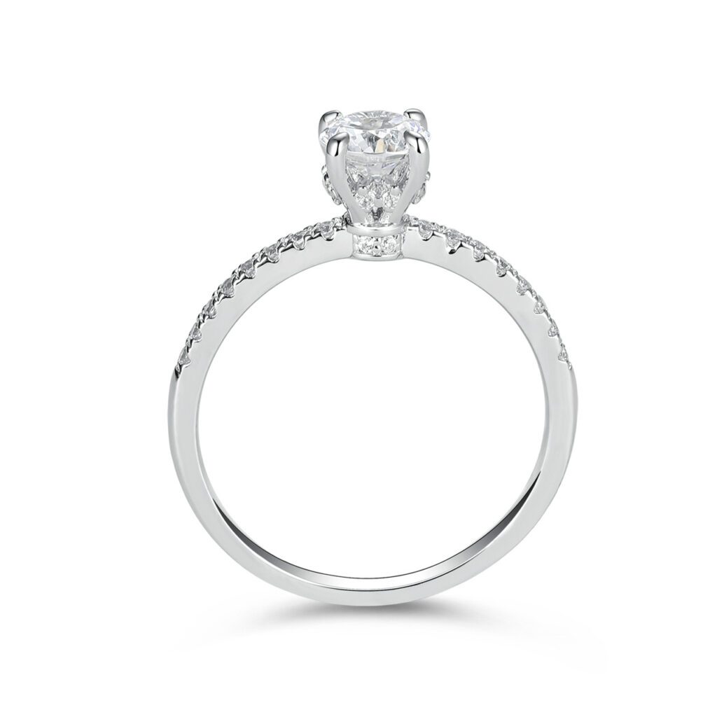 Lyric – Sidostensring med diamanter i 18k Vitguld