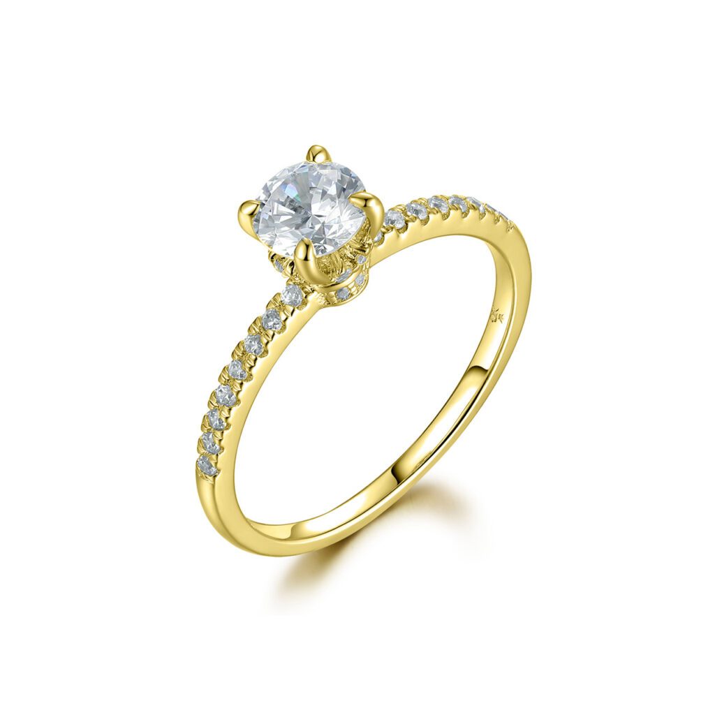 Lyric – Sidostensring med diamanter i 18k Gulguld