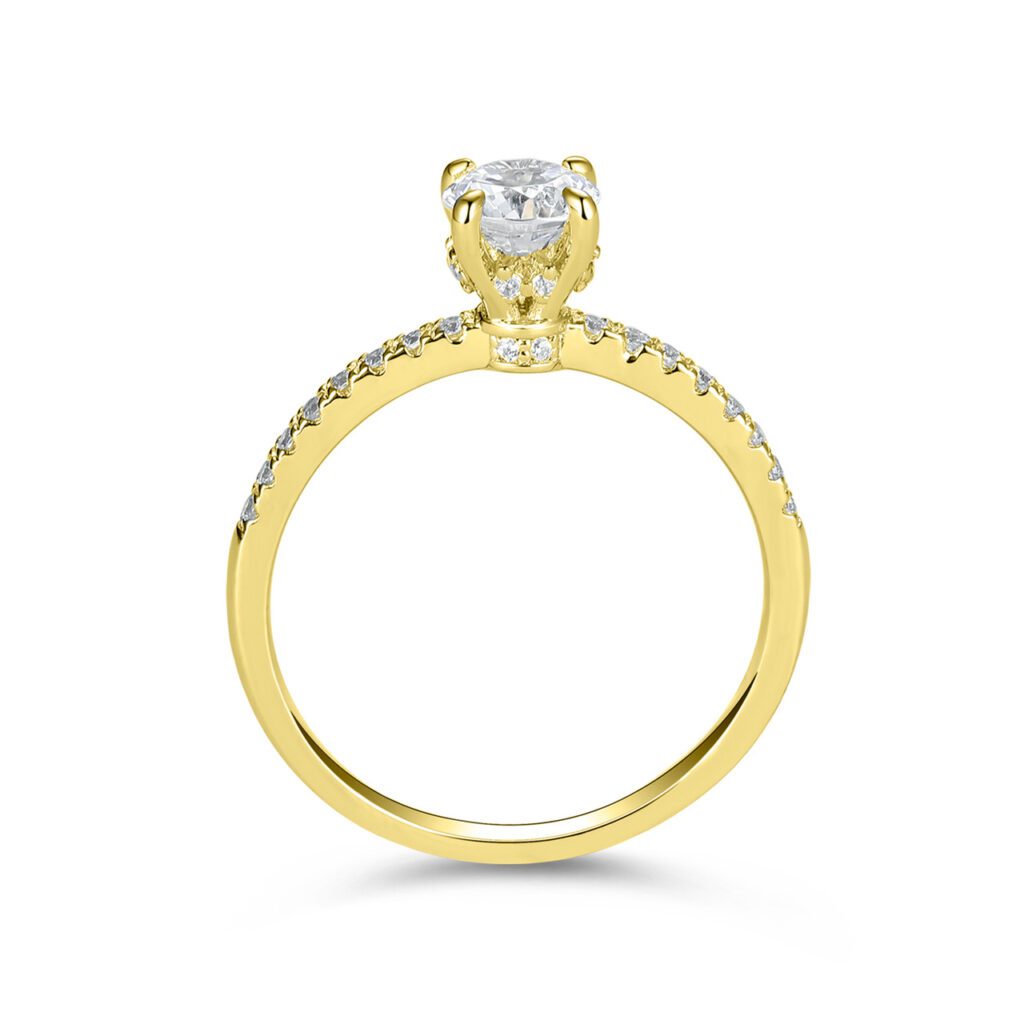 Lyric – Sidostensring med diamanter i 18k Gulguld