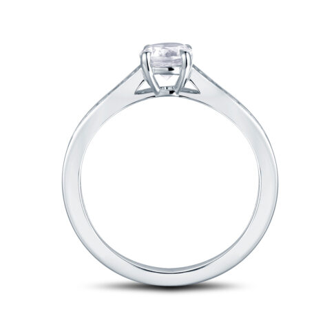 Mallorey – Sidostensring med diamanter i 18k Vitguld - Bild 2
