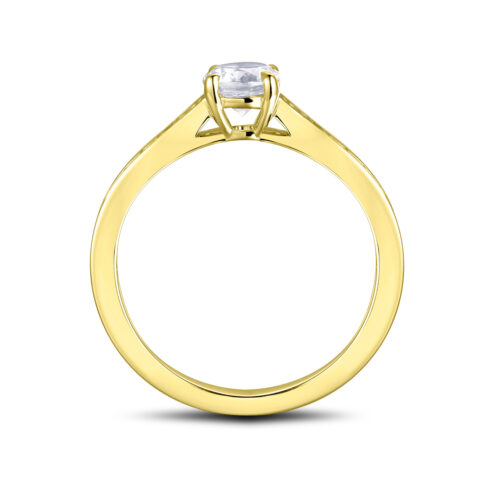 Mallorey – Sidostensring med diamanter i 18k Gulguld - Bild 2