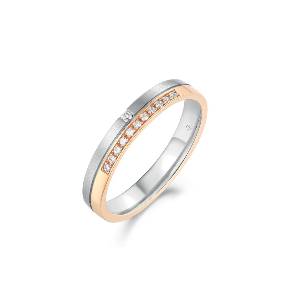 Marisol – Flerfärgade ringar i 18k Roséguld