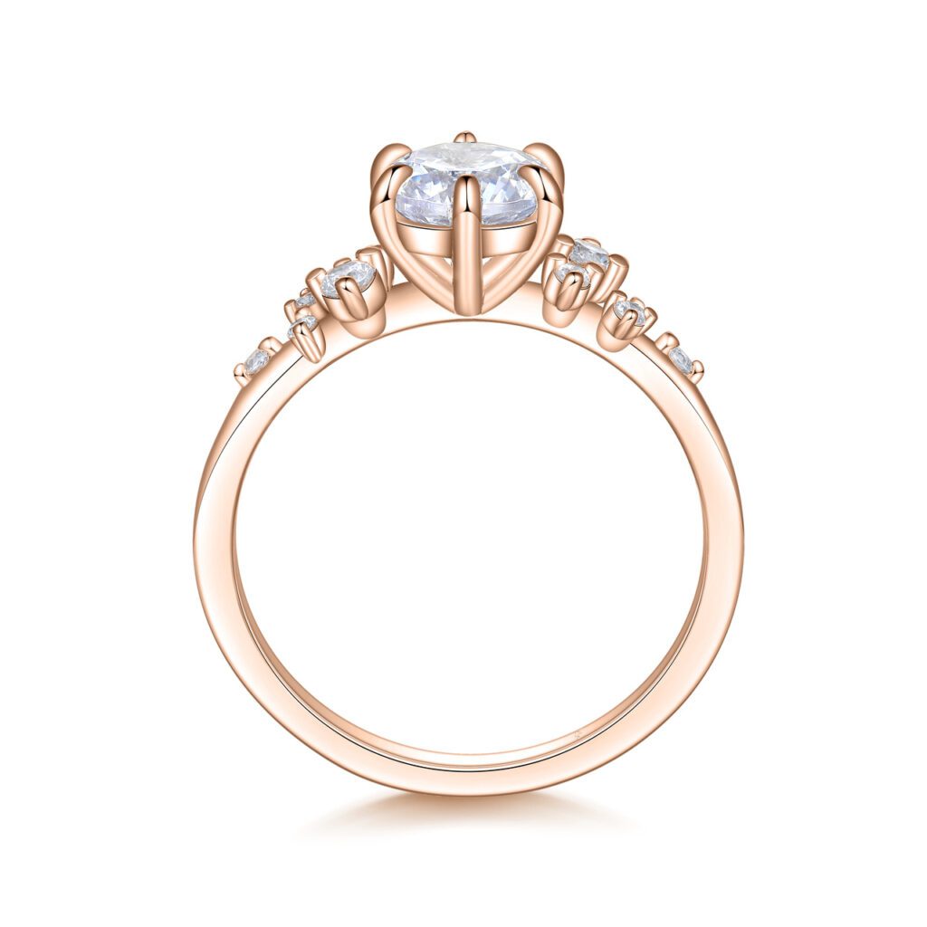 Mariya – Flerstensring med diamanter i 18k Roséguld