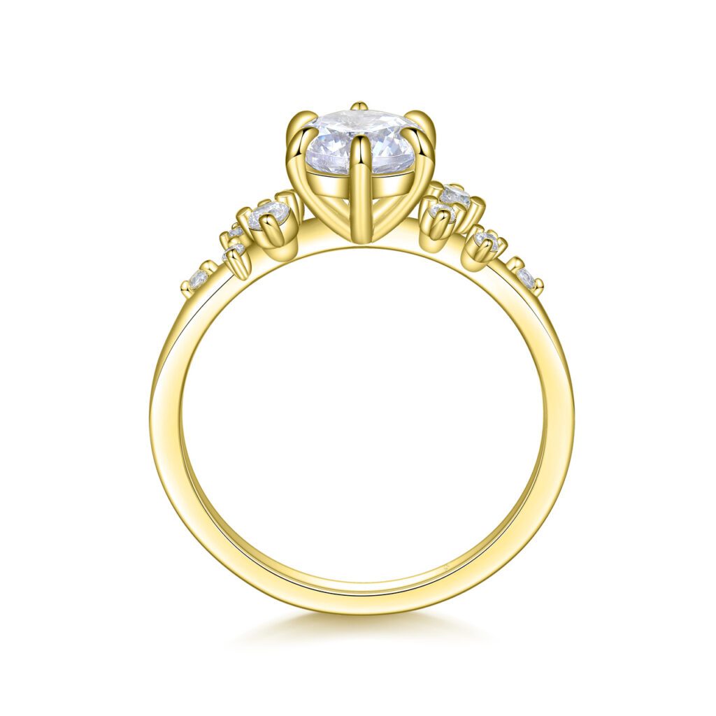 Mariya – Flerstensring med diamanter i 18k Gulguld
