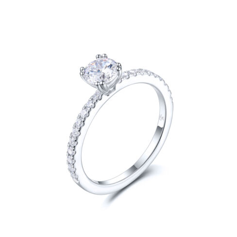 Molly – Sidostensring med diamanter i 18k Vitguld