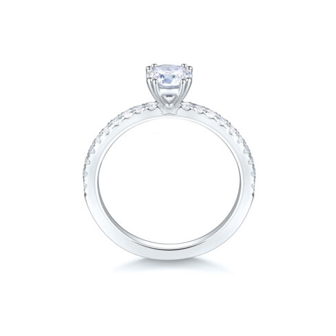 Molly – Sidostensring med diamanter i 18k Vitguld - Bild 2