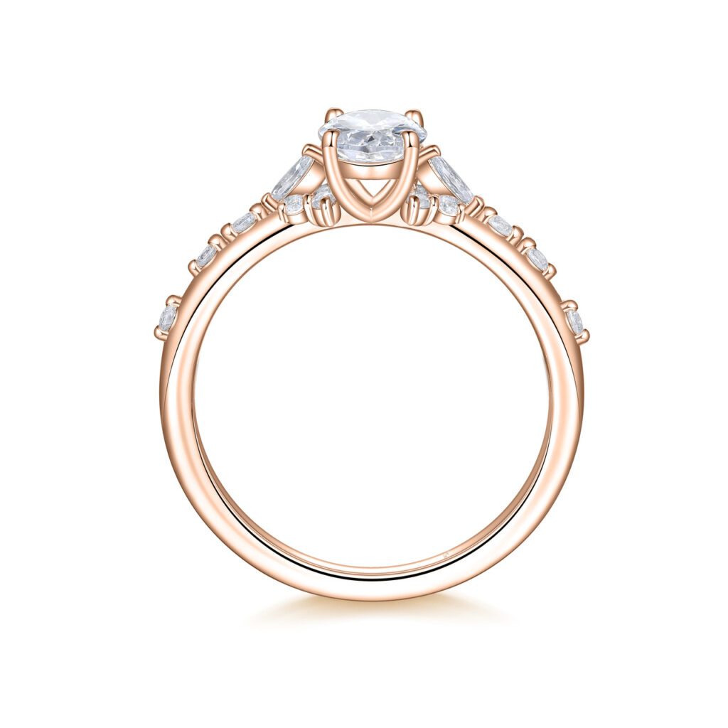 Myla – Flerstensring med diamanter i 18k Roséguld