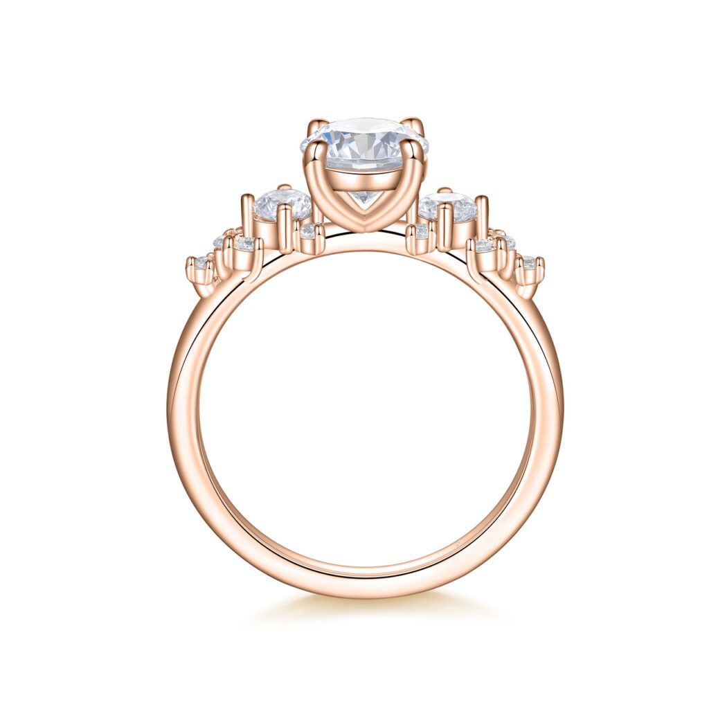 Nadine – Flerstensring med diamanter i 18k Roséguld