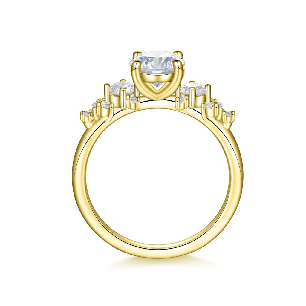 Nadine – Flerstensring med diamanter i 18k Gulguld