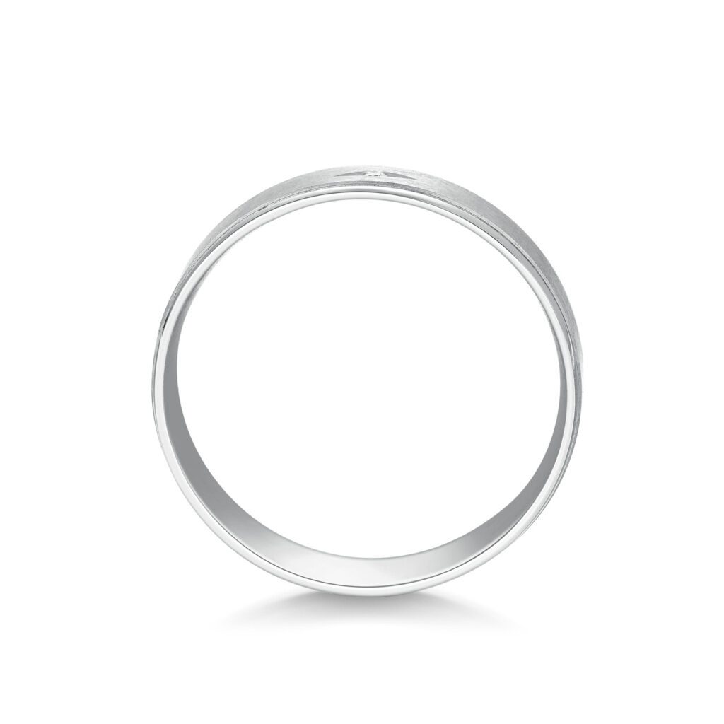 Nancy – Slät ring i 14k Vitguld