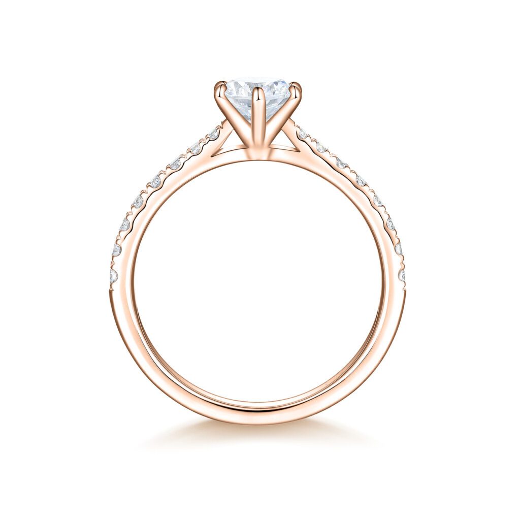 Nanja – Sidostensring med diamanter i 18k Roséguld