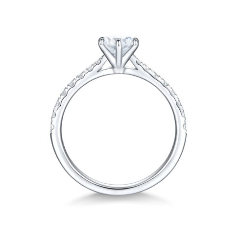 Nanja – Sidostensring med diamanter i 18k Vitguld - Bild 2