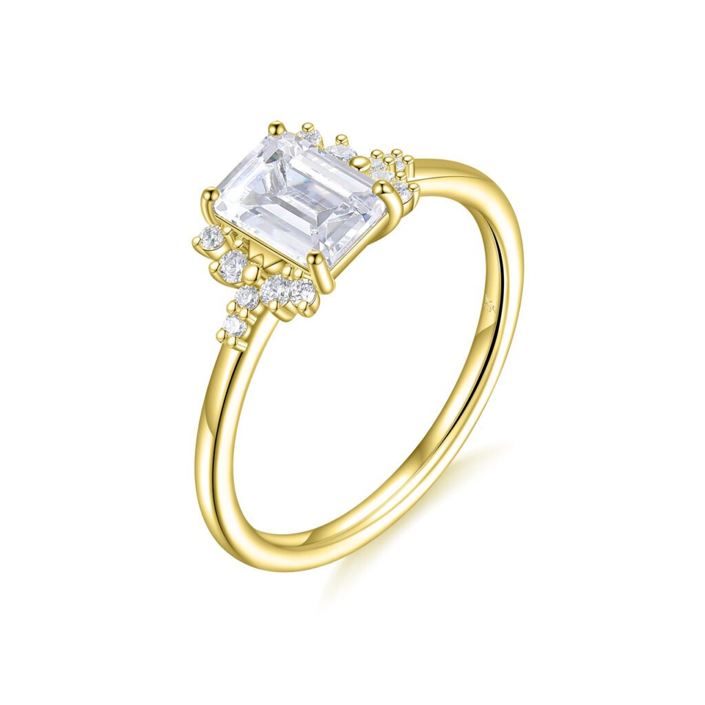 Oriana – Flerstensring med diamanter i 18k Gulguld