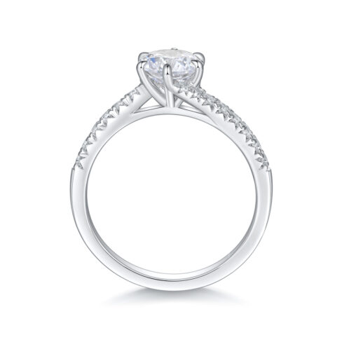 Sadie – Sidostensring med diamanter i 18k Vitguld - Bild 2