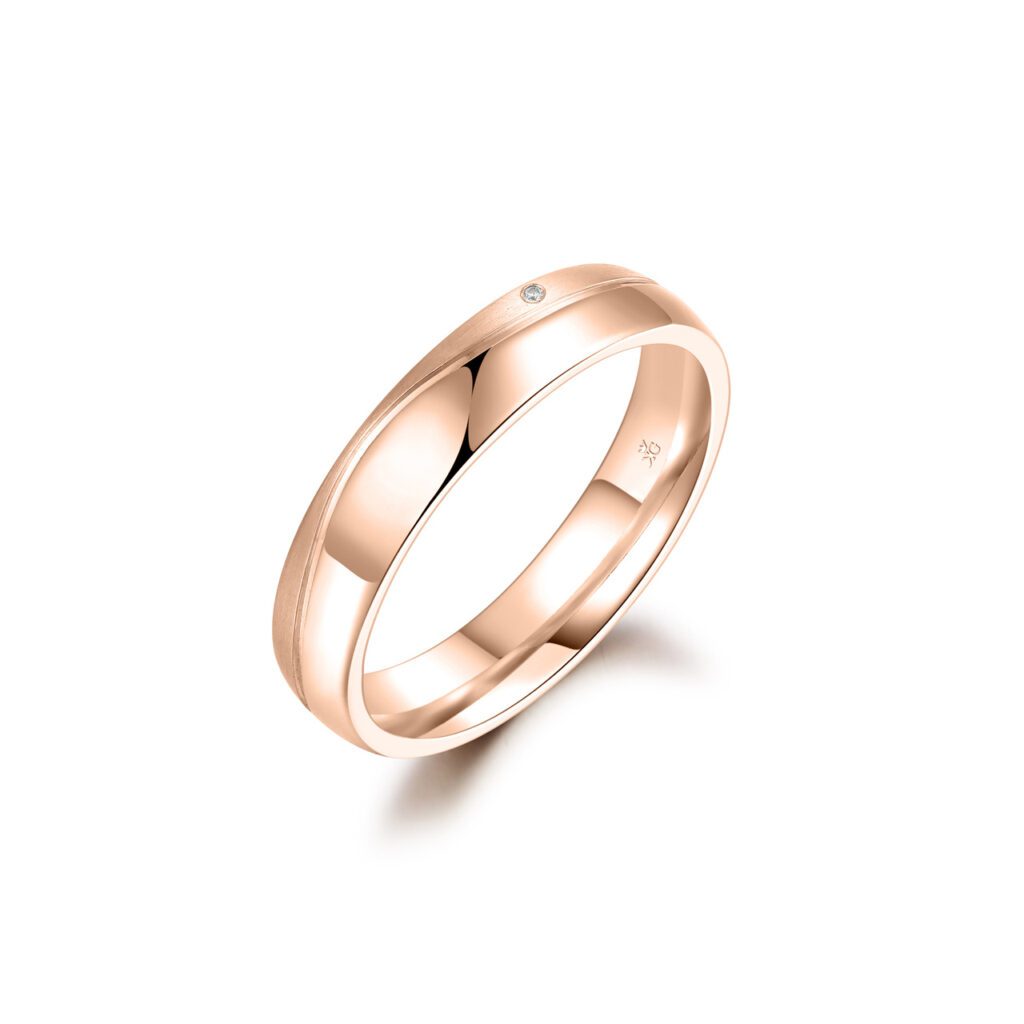 Shay – Slät ring i 18k Roséguld