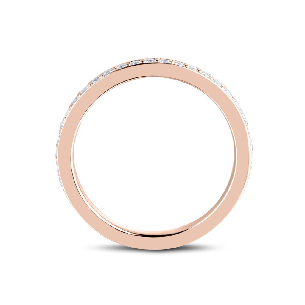 Signa – Elegant alliansring i 18k Roséguld med diamanter