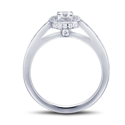 Sky – Haloring i 18k Vitguld med diamant - Bild 2