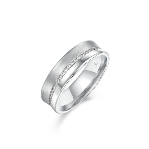 Stormi – Slät ring i 18k Vitguld
