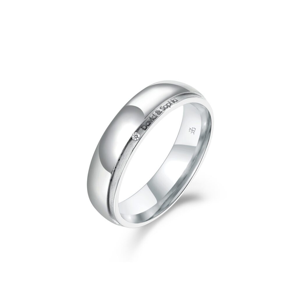 Tessa – Flerfärgade ringar i 18k Vitguld