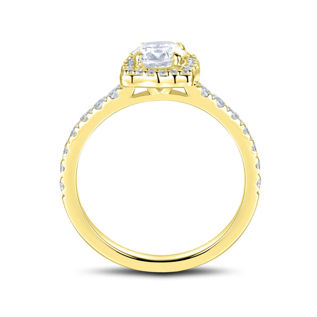 Tindra – Haloring i 18k Gulguld med diamant