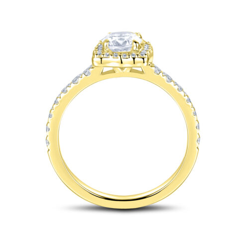 Tindra – Haloring i 18k Gulguld med diamant - Bild 2