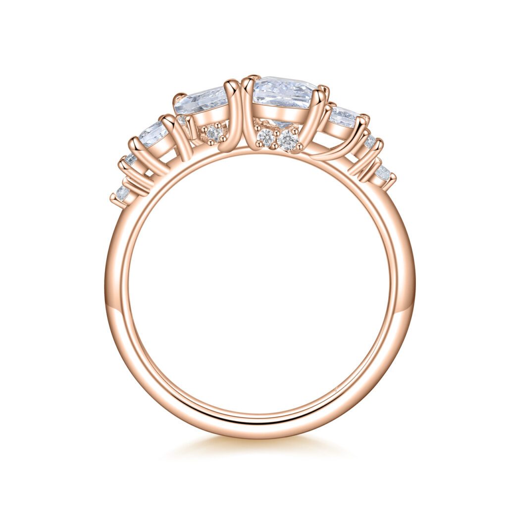 Tracee – Unik Toi et Moi ring med diamanter med diamanter i 18k Roséguld