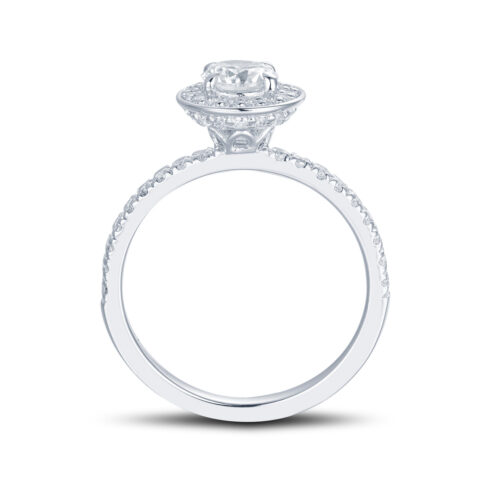 Valentina – Haloring i 18k Vitguld med diamant - Bild 2