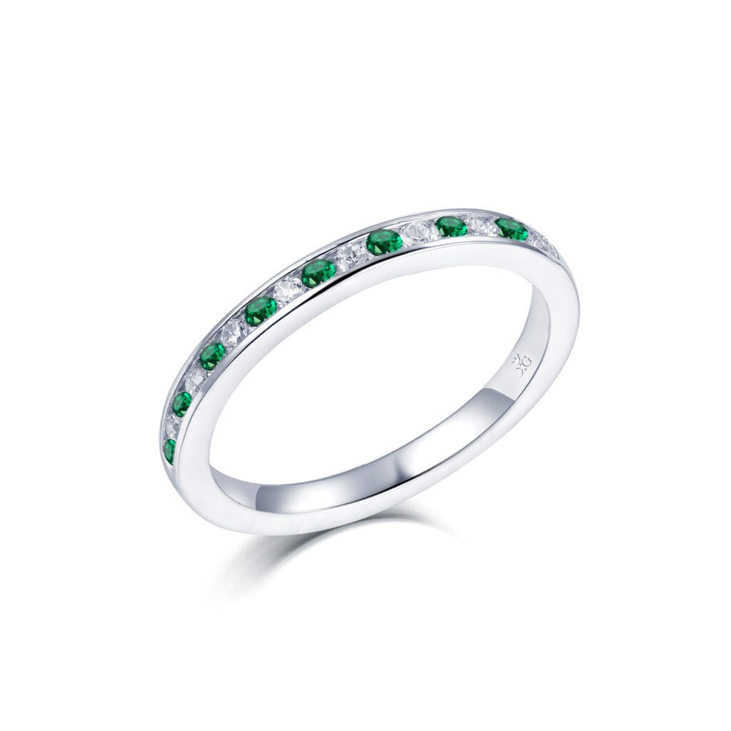 Vega Smaragd/Diamant – Ringar med ädelstenar i 18k Vitguld