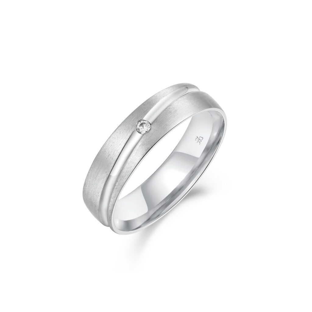 Vida – Slät ring i 9k Vitguld