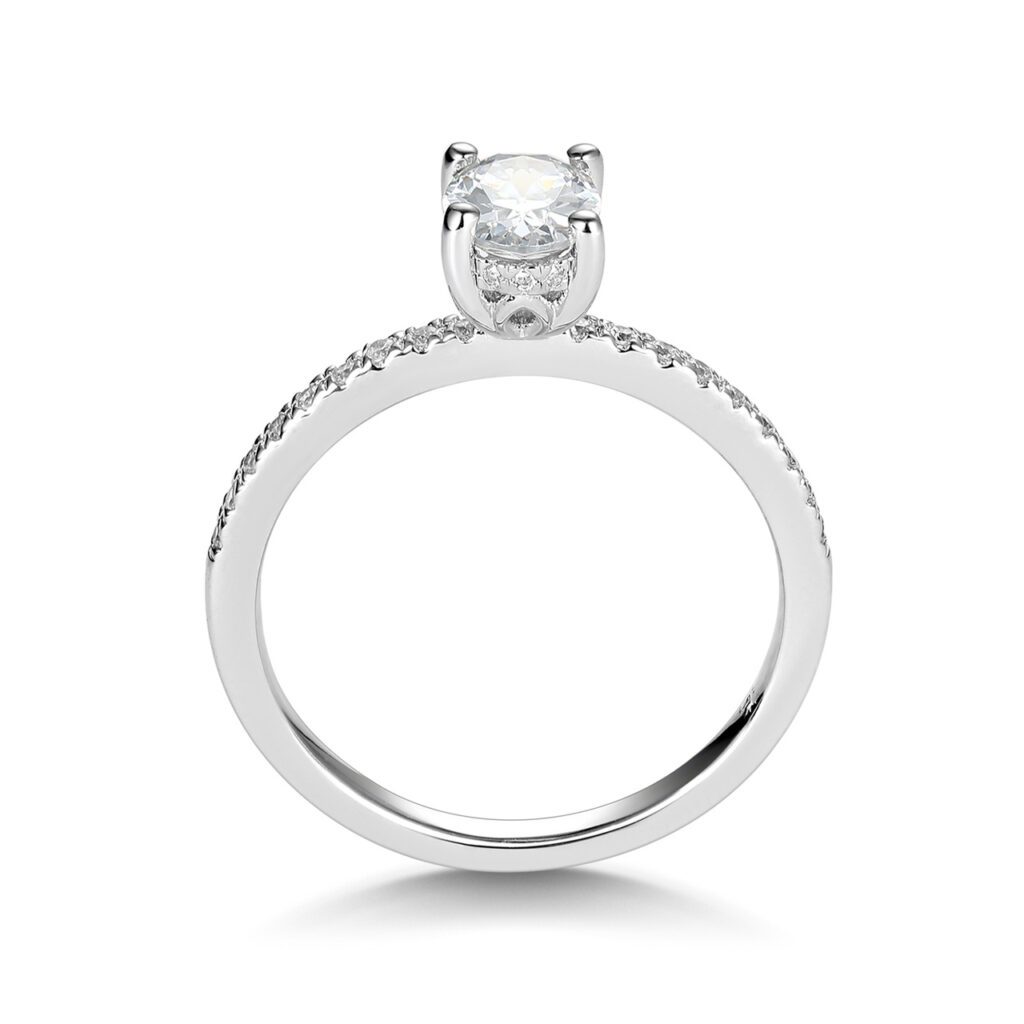 Wren – Sidostensring med diamanter i 950 Platina