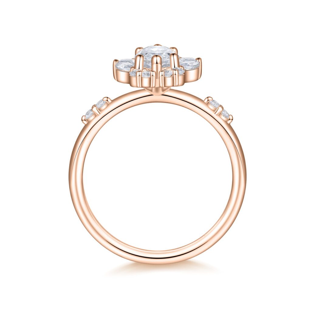 Zola – Flerstensring med diamanter i 18k Roséguld