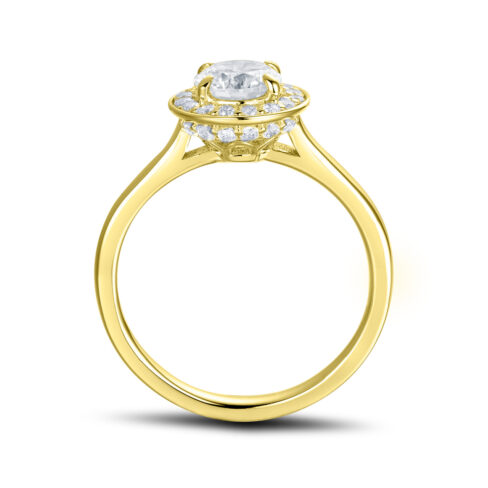 Adele – Haloring i 18k Gulguld med diamant - Bild 2
