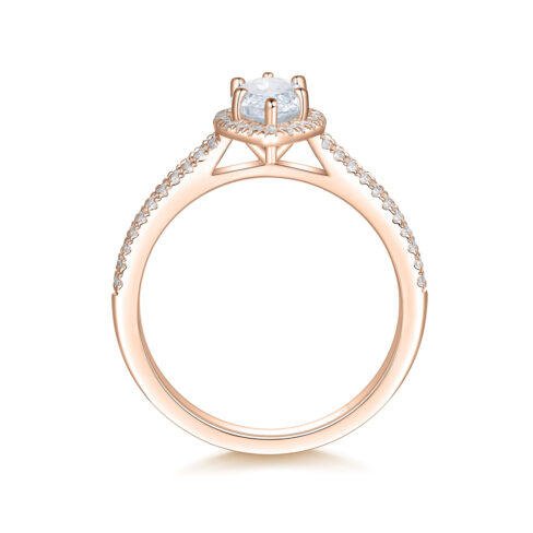 Aileen – Haloring i 18k Roséguld med diamant - Bild 2